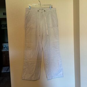Banana Republic Cream Linen Pants